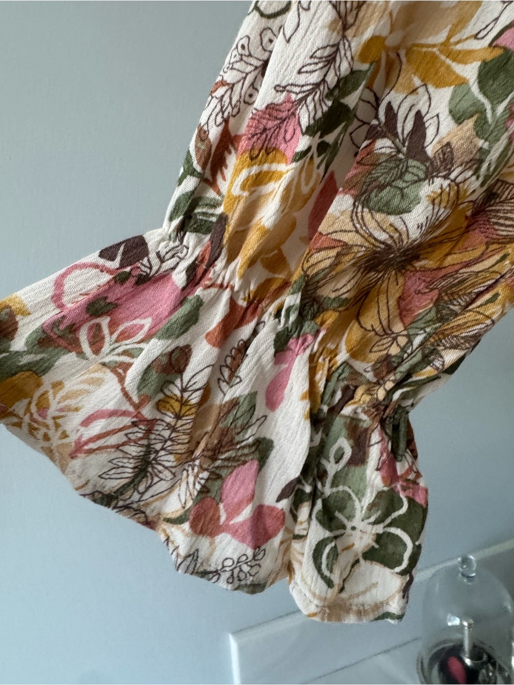 Sugar fox a California Company Floral Midi Dress in Pink, Mustard & Green US M - Picture 14 of 15